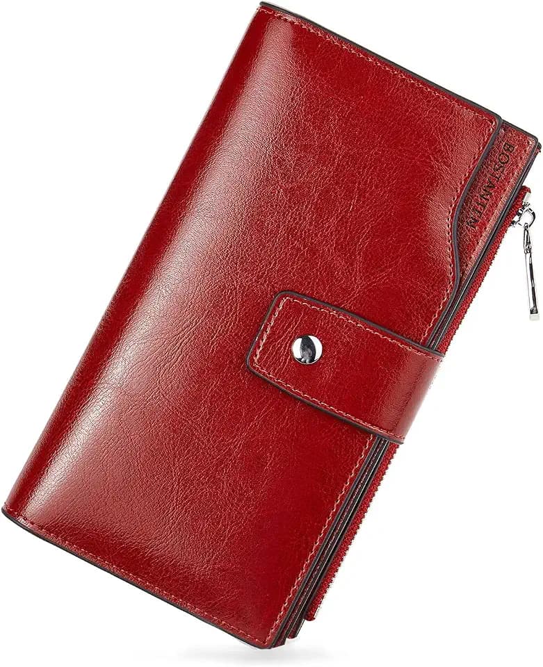 BOSTANTEN Womens Leather Wallet RFID Large Capacity Credit Card Holder