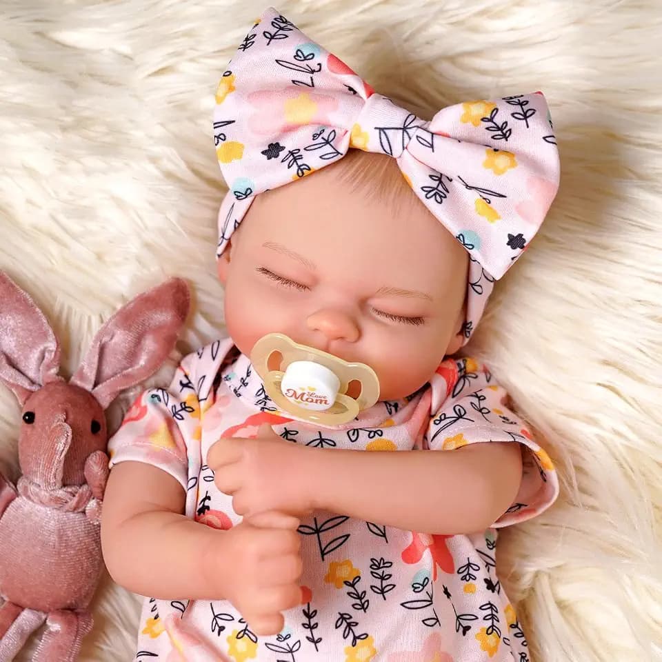 BABESIDE 17 Zoll Baby Puppen Mädchen, Realistische Vinyl Baby Puppen