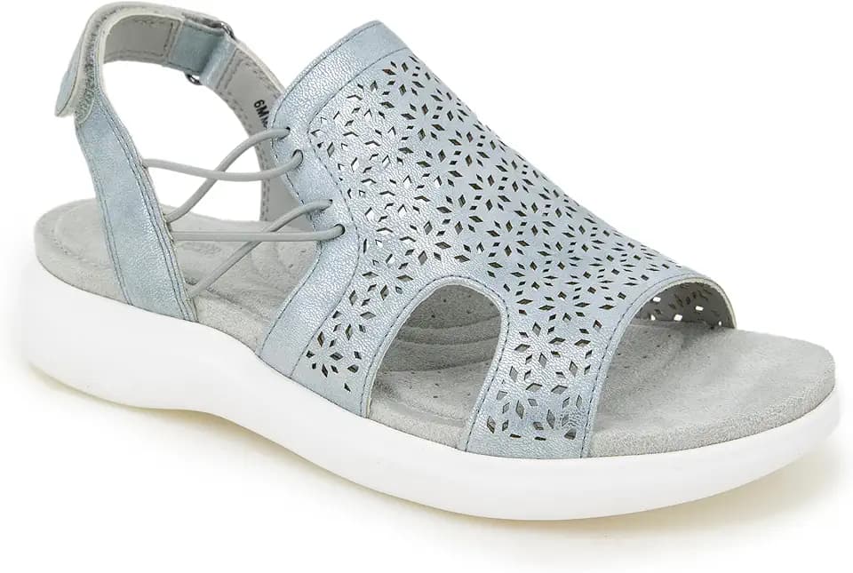JBU Francis Women's Comfort Casual Adjustable Ankle Strap Open Toe Fashion Sandal