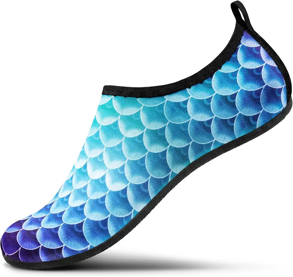 SEEKWAY Water Shoes Women Men Adult Quick-Dry Aqua Socks Barefoot Non Slip for Beach Swim River Pool Lake surf Black SK002(U)