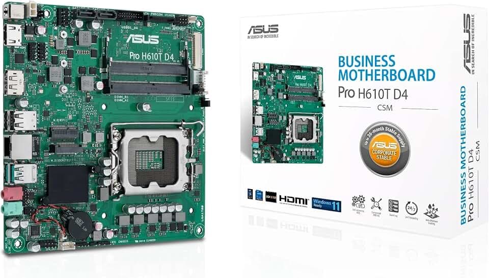 ASUS Pro H610T D4-CSM Business-Mainboard Sockel Intel LGA 1700