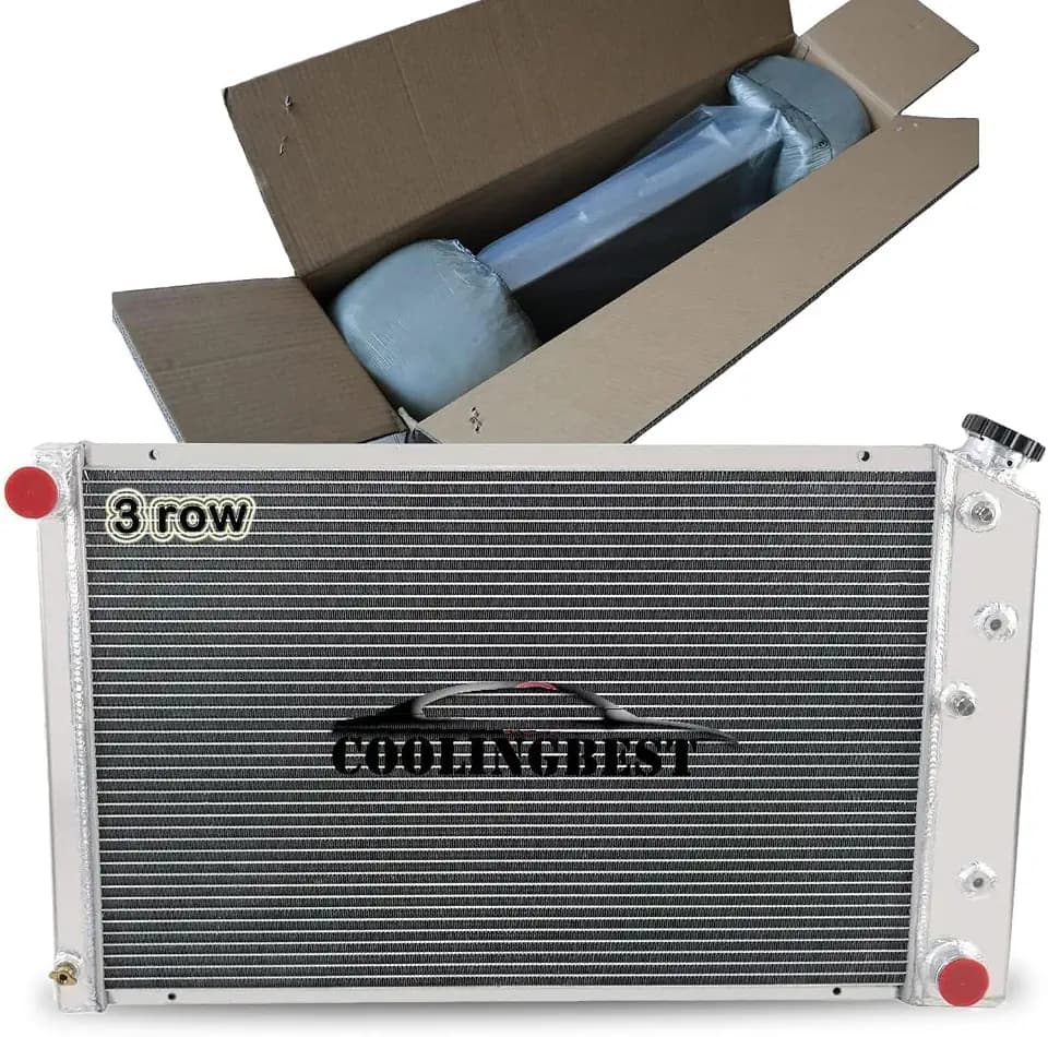 CU162 Aluminum Radiator for 1970-1987 Chevy GMC/C/K/G-Series C10 K10 Camaro Monte Carlo Malibu Blazer/Oldsmobile/Cadillac Seville/Pontiac/Buick g body 3 Row Radiators