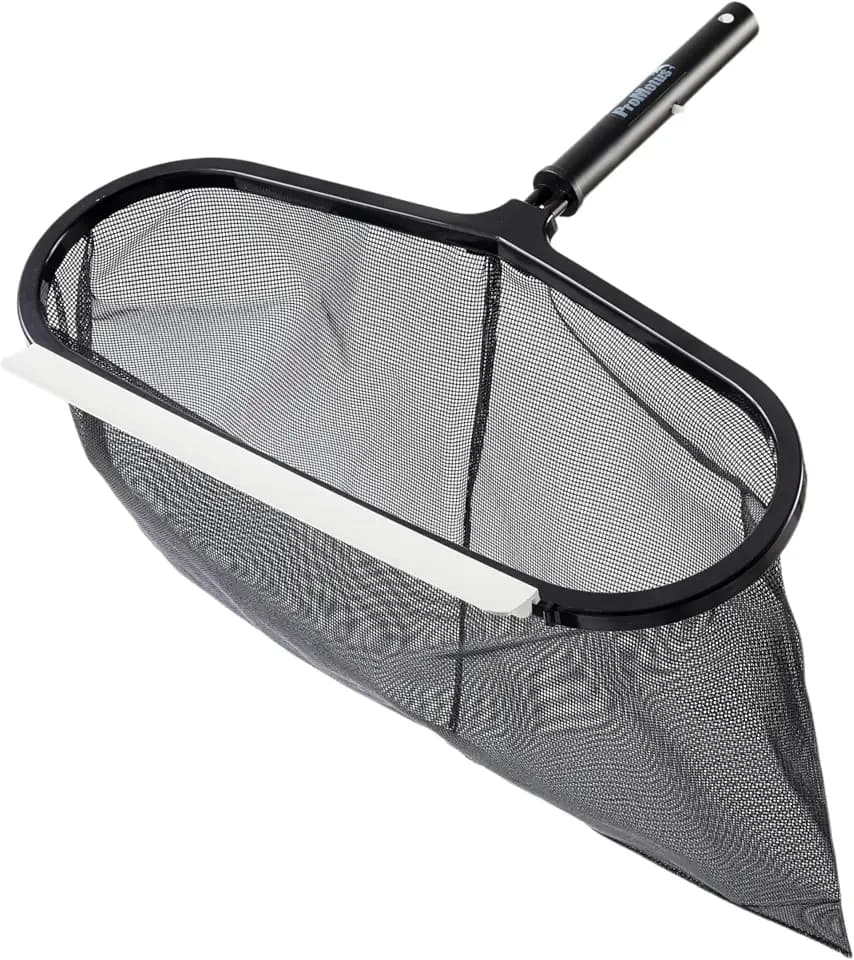 20" Commercial Pool Leaf Rake with Scraper & Aluminum Frame