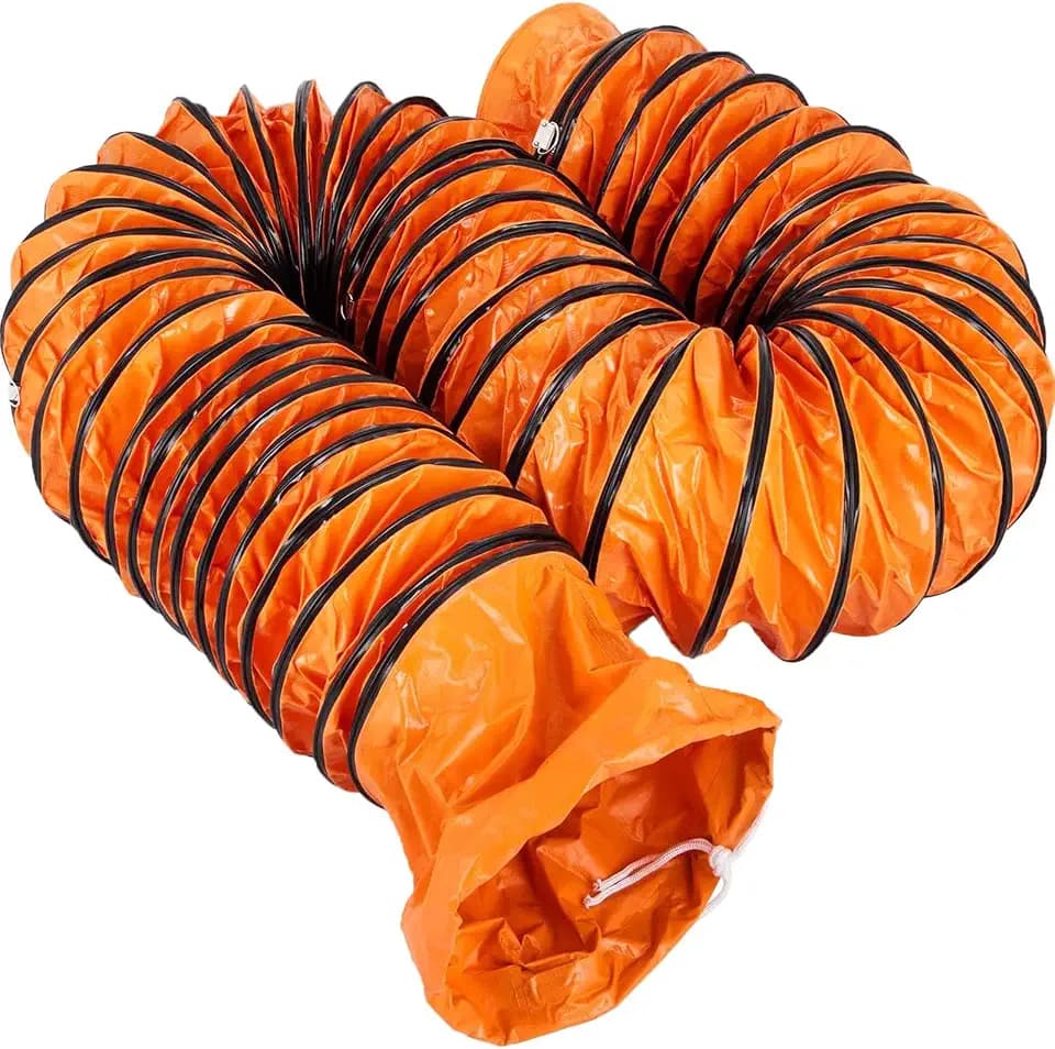 VEVOR 305mm Lufttransportschlauch, 7,6 m Warmluftschlauch, -20~180 °F Abluftschlauch Baulüfterschlauch Ventilatorschlauch Ausziehbar Schlauch für Baulüfter