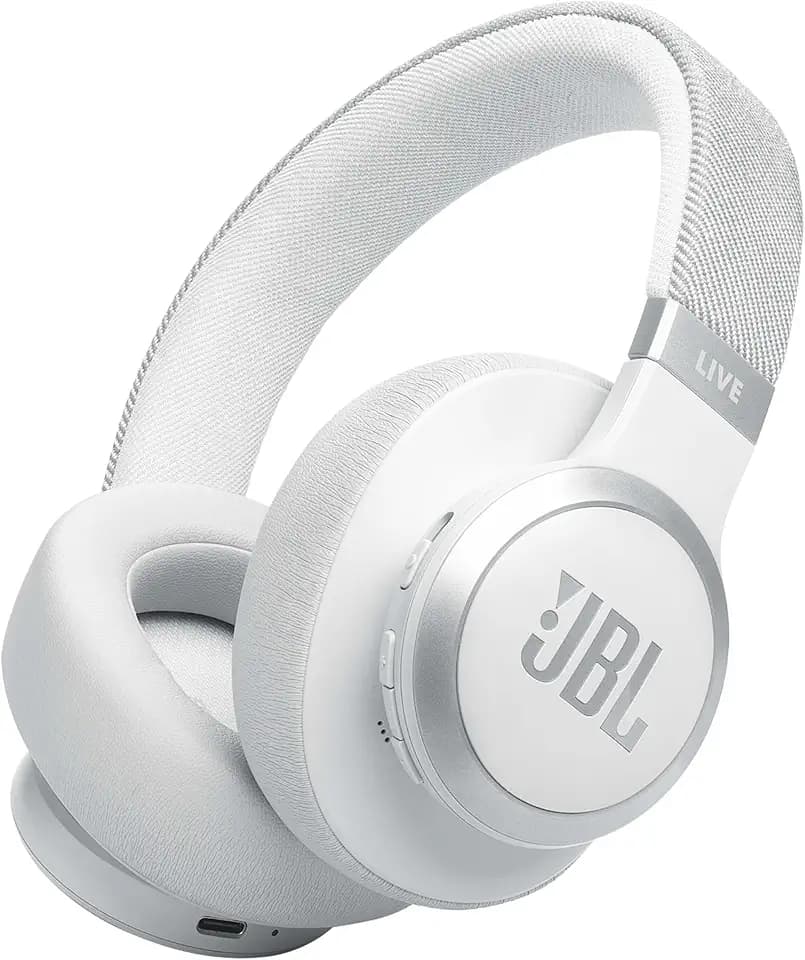 JBL Live 770 NC, Bluetooth Over-Ear-Kopfhörer, In Weiß