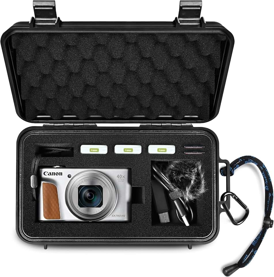 Lekufee Waterproof Hard Case for Canon SX740 / SX730 / SX720 Camera
