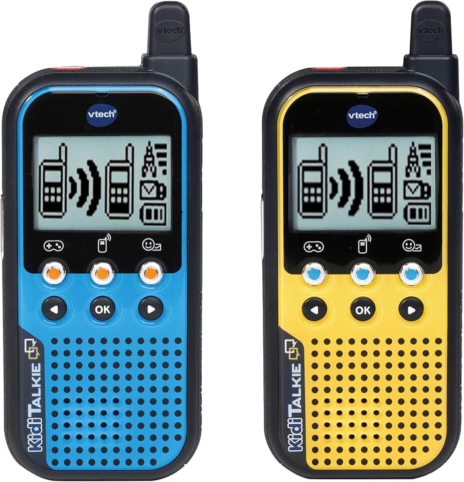 VTech KidiTalkie – 4in1 Kinder-Walkie-Talkie mit LCD-Display, Spielen, Stimmverzerrer, Emojis – für Kinder von 4-12 Jahren