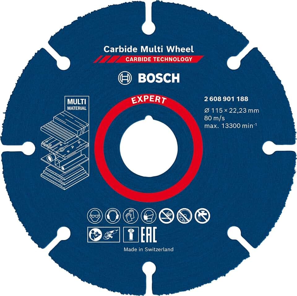 Bosch Accessories 1x Expert Carbide Multi Wheel Trennscheiben (für Hartholz, Ø 115 mm, Zubehör Kleiner Winkelschleifer)