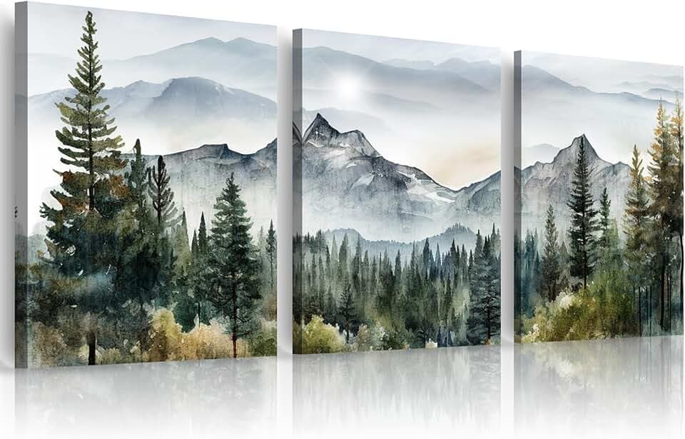 MHARTK66 Modern ästhetische Bilder Wohnzimmer Landschaft Gemälde 40x60 cm