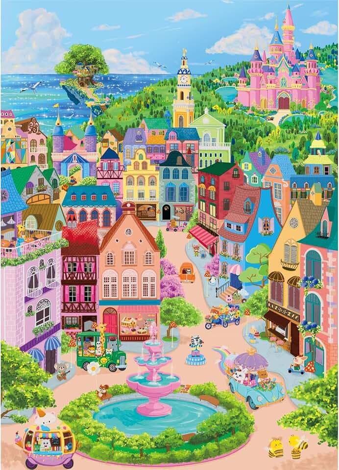 HUADADA Puzzle 1000 Teile Erwachsene-Regenbogen Wolkenkönigreich-Klassische Puzzlespiele für Die Ganze Familie,Geschenk für Frauen & Männer