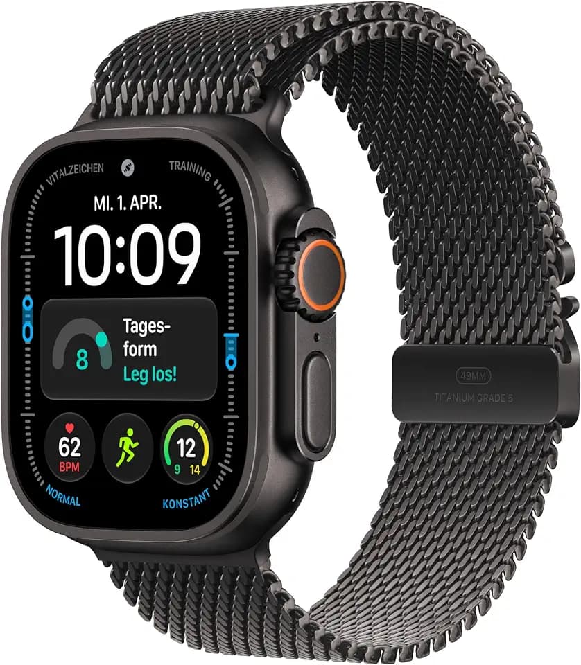 Apple Watch Ultra 4 GPS + Cellular, 49 mm Titangehäuse Schwarz