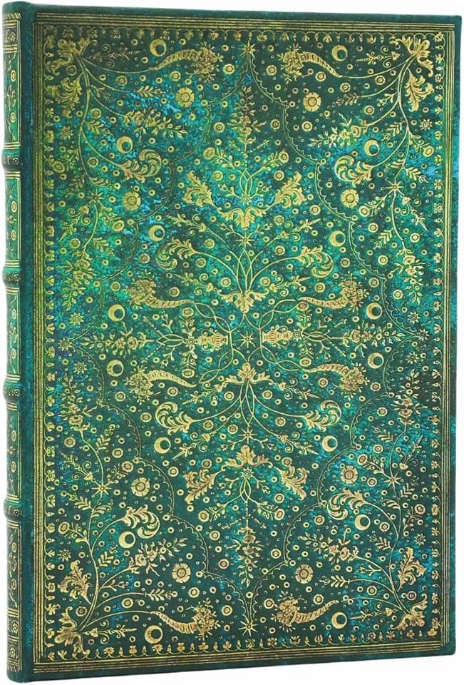 Emerald Flower (Nature's Grace) Midi Lined Hardcover Journal (Elastic Band Closure)