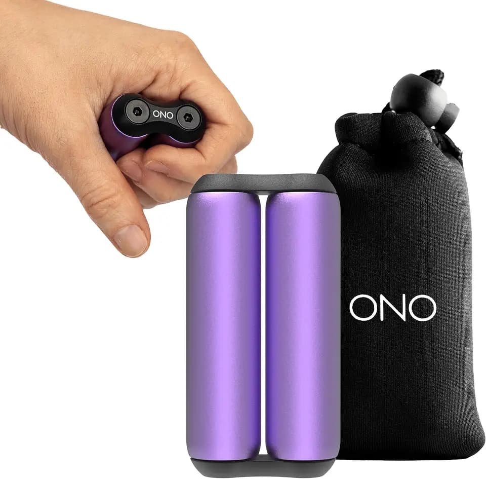 ONO Roller - Handheld Fidget Toy for Adults | Help Relieve Stress, Anxiety, Tension | Promotes Focus, Clarity | Compact, Portable Design (Purple, Junior Size - Aluminum)