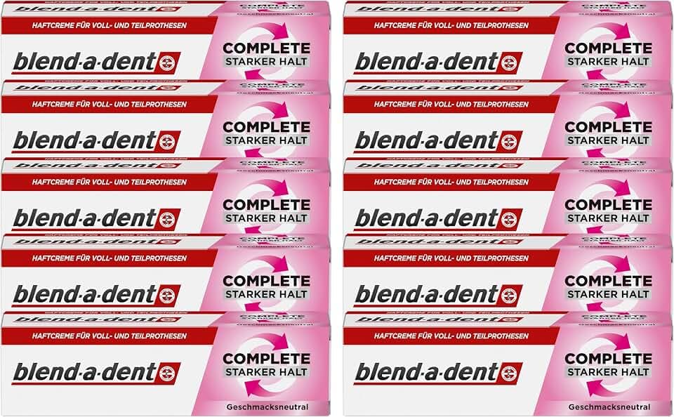 10x Blend a dent Complete Haftcreme Neutral für Voll- und Teilprothesen, 47g