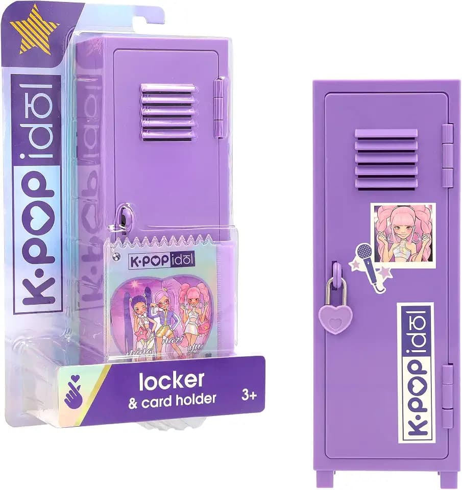 IMC Toys K-POP IDOL Vom K-Pop inspirierter Spind mit Stickerbogen und Bilderrahmen, inklusive Foto der 3 K IDOLS Puppen Kinder ab 3 Jahren