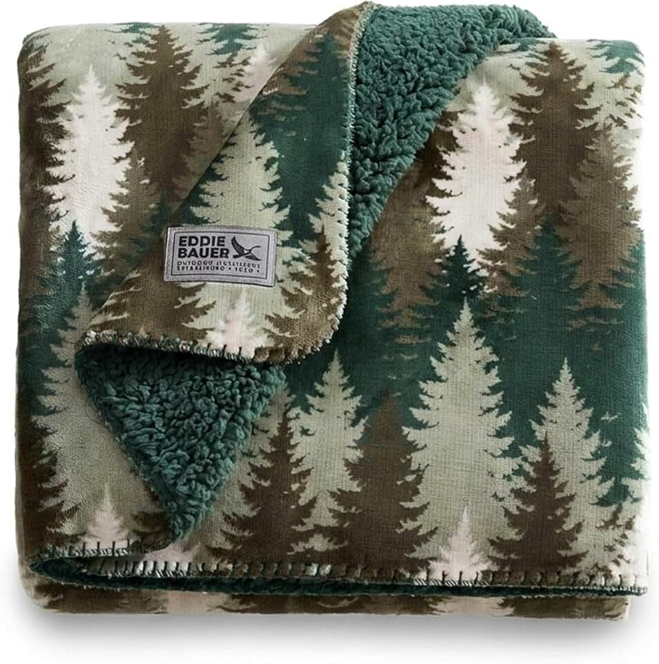 Eddie Bauer - Soft Reversible Throw Blanket for Bed & Couch, 50 x 70