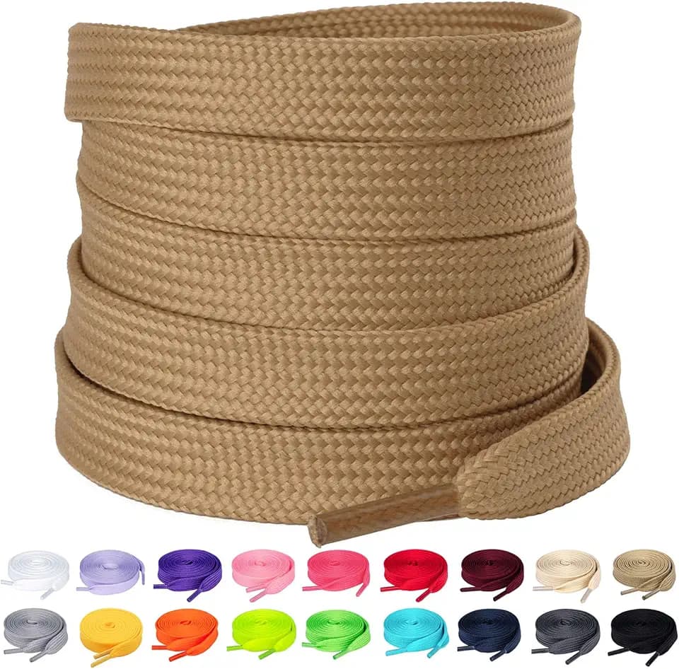 Olukssck 2/5" Flat Shoe Laces for Sneakers 29 Colors Shoelaces in 28" - 72"