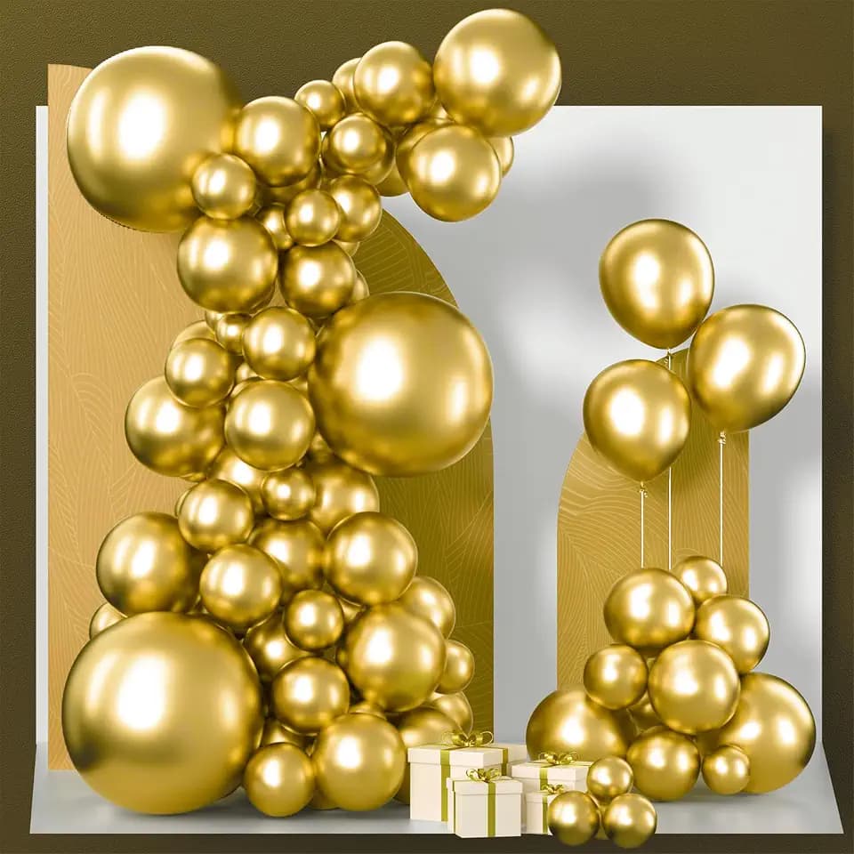 PartyWoo Gold Balloons 85pcs Different Sizes of 18 12 10 5 Inch