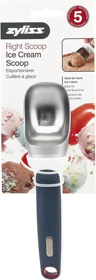 Zyliss E980087 Eisportionierer, 18.5cm, Grau, Für Eiscreme, Gelato, Geronnene Sahne, Sorbet, Kartoffelpüree, 5 Jahre Garantie