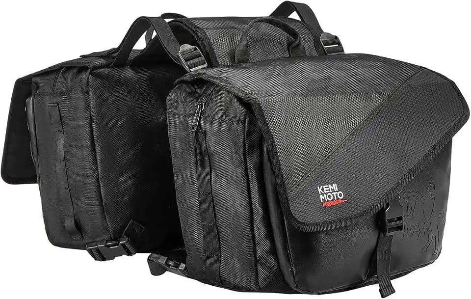 KEMIMOTO Motorcycle Saddlebags 40L(20Lx2) Large Capacity
