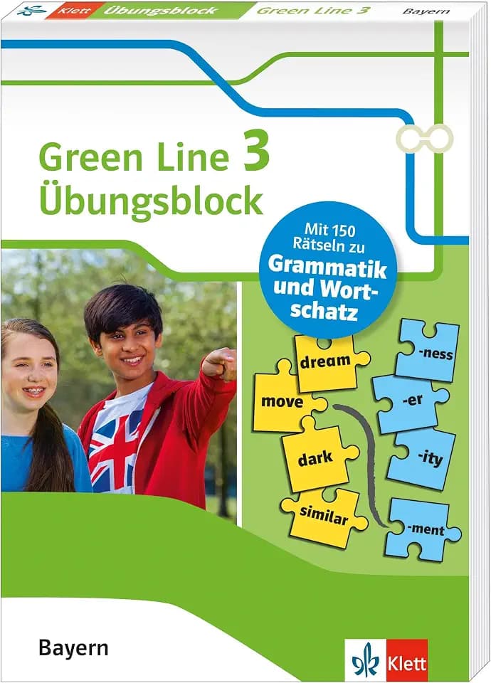 Green Line 3 Bayern Klasse 7 - Übungsblock zum Schulbuch: 150 Rätsel zu Grammatik und Wortschatz (Green Line. Ausgabe für Bayern ab 2017)