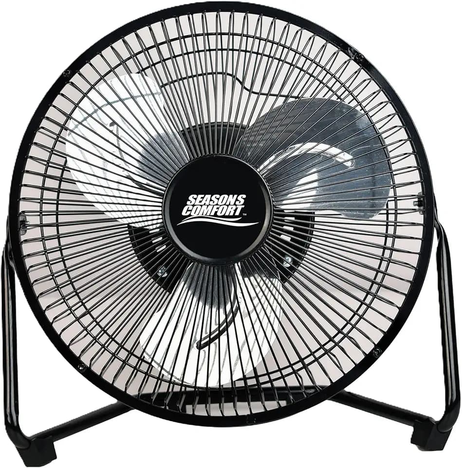 Seasons Comfort 9 Inch Personal Desk Fan, All-Metal, 3 Speed, Metal – FHV09