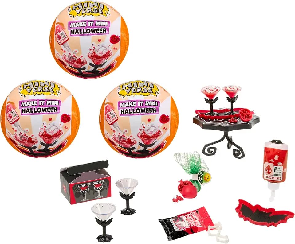 MGA's Miniverse Make It Mini Halloween 3er-Packung zum Selbermachen/DIY