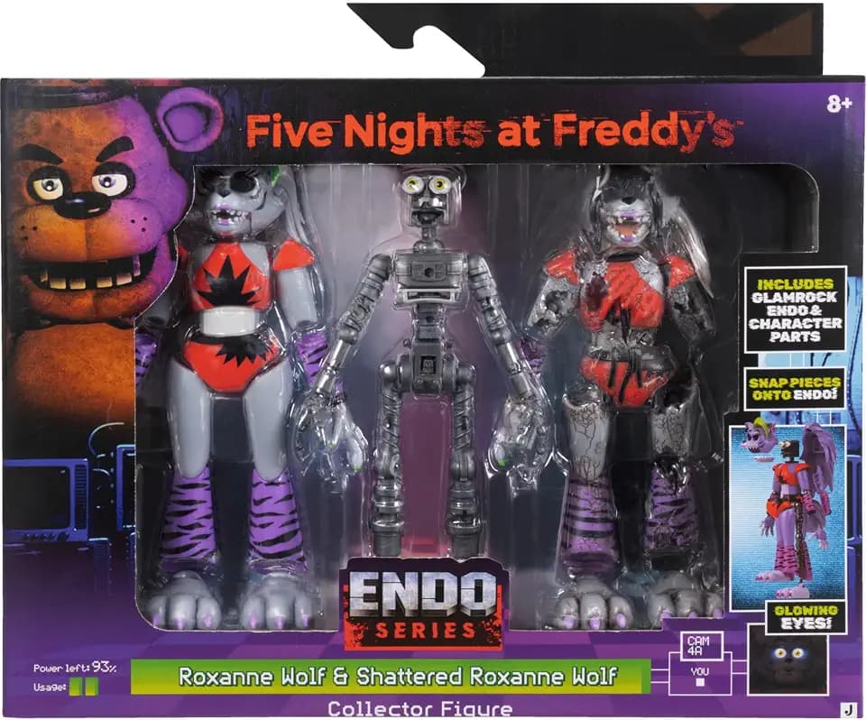 Five Nights at Freddy’s 6-Inch Endo-Series Collector Figure - 6-Inch Endo-02 with Swapable Roxanne Wolf and Shattered Roxanne Wolf Parts