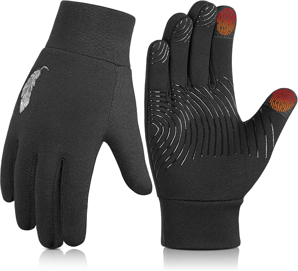 OOPOR Winter Handschuhe Kinder Fahrradhandschuhe Touchscreen - Anti-Rutsch Winddichte Radhandschuhe Herbst früher Winter Laufen Winterhandschuhe Junge Mädch für Outdoor Sport Fahrrad 4-12 Jahre