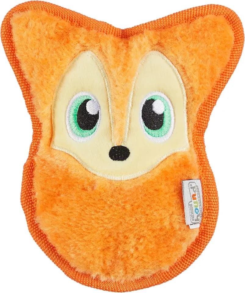 Outward Hound Durablez Minis Tough Chew Plush Squeaky Dog Toy, Fox, 6.3"