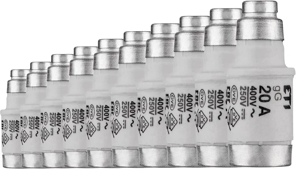 REV Neozed, Sicherung D02/E18 20A -10 Stück, 250VDC / 400VAC, grau