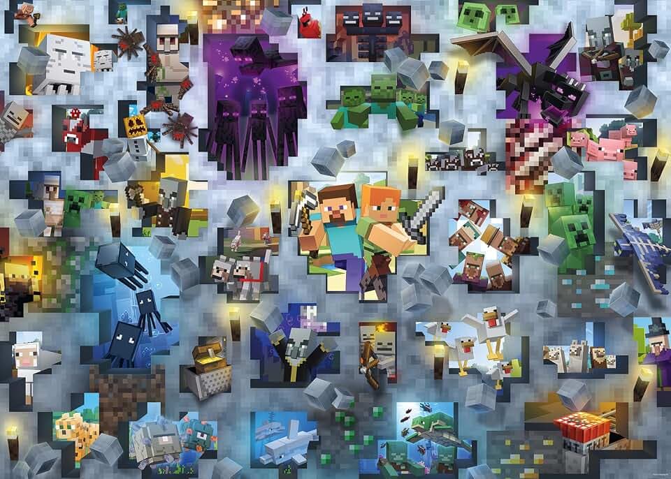 Ravensburger Puzzle Minecraft Mobs - 1000 Teile Puzzle für Erwachsene