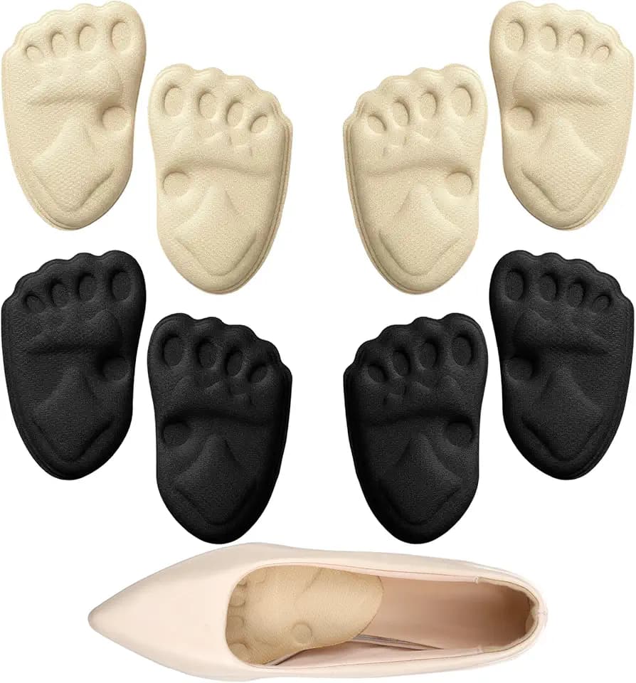 4 Pairs Shoe for Heels Ball of Foot Cushions Metatarsal Pads Women High Heel Grips Inserts Liners Non Slip Foot Pads Comfort Shoe Pad Inserts Heel Cushions for Pain Relief and High Heels