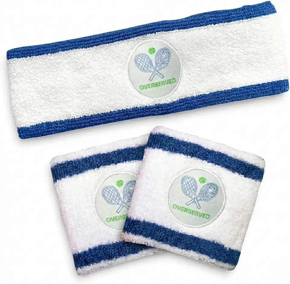 Super Fly Goods Sweatbands Pickleball Golf Tennis Great Gift or for Your Sports or Team Wristband Sports Band Set Including Towel Wrist and Head Sweatbands