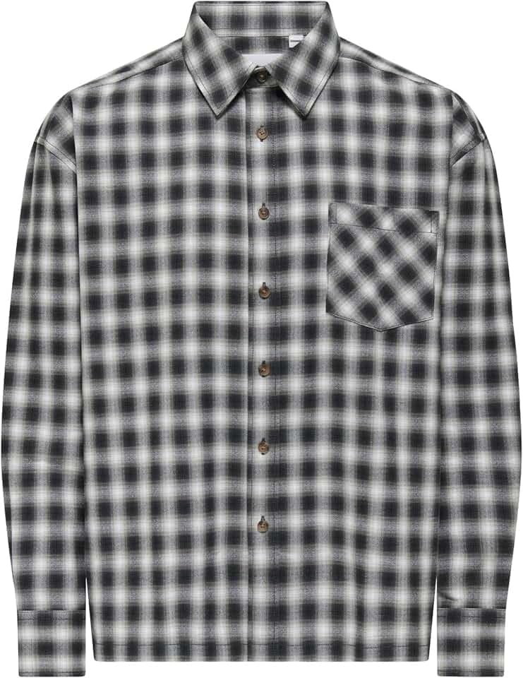 Only & Sons Herren Onselliot Relaxed Cropped Ls Shirt 0384 Onselliot Relaxed Cropped Ls Shirt 0384 (1er Pack)