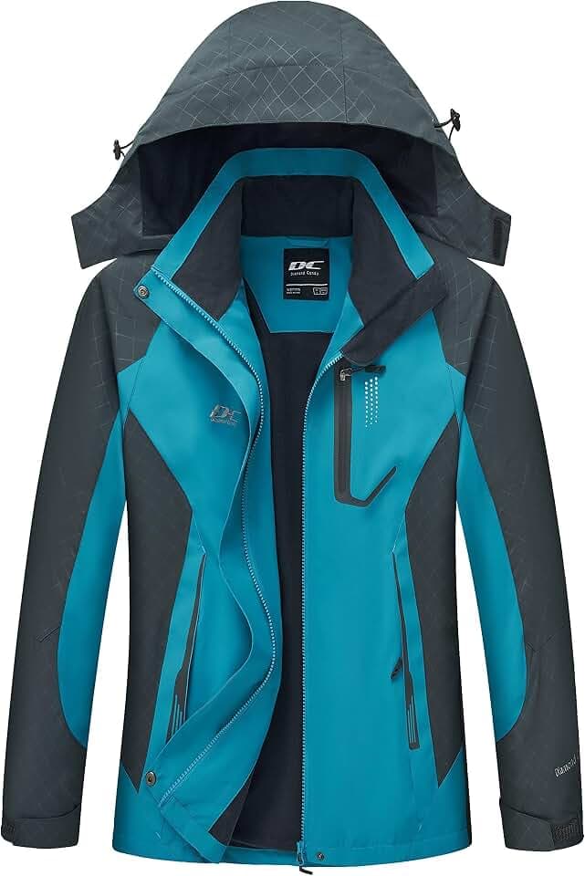 Diamond Candy Women's Lightweight Waterproof Hooded Rain Jacket