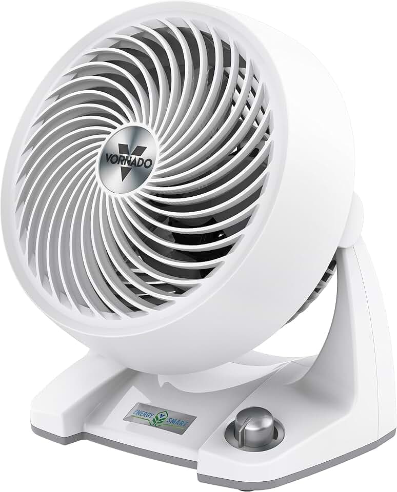 Vornado 533DC Energy Smart Small Air Circulator Fan with Variable Speed Control, White
