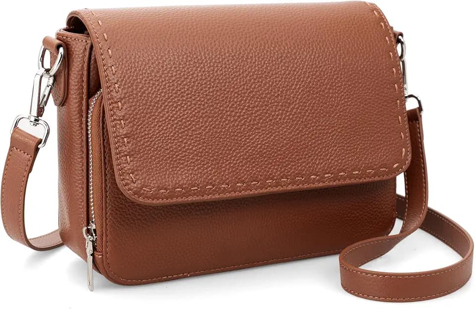 befen Echtleder Umhängetasche Damen Mittelgroß Handtasche RFID-Blockierung