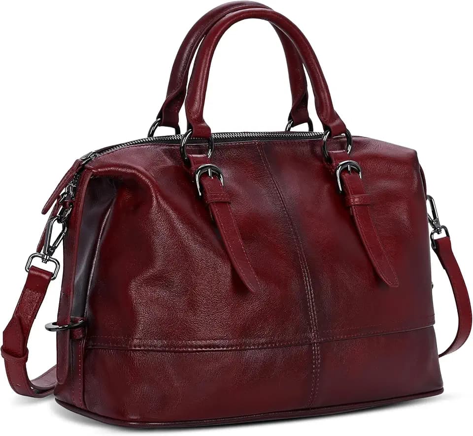HESHE Leather Tote Bag Shoulder Purses for Women Satchel Crossbody Handbags