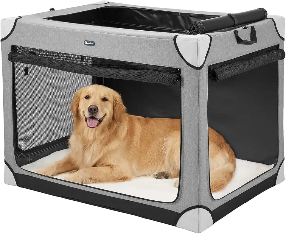 Veehoo 36" Collapsible Dog Travel Crates Portable Dog Kennel for Large Dogs