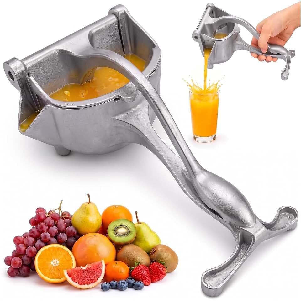 Aluminum Large Capacity Hand Juicer Lemon Squeezer; 20 Oz; Max Extraction