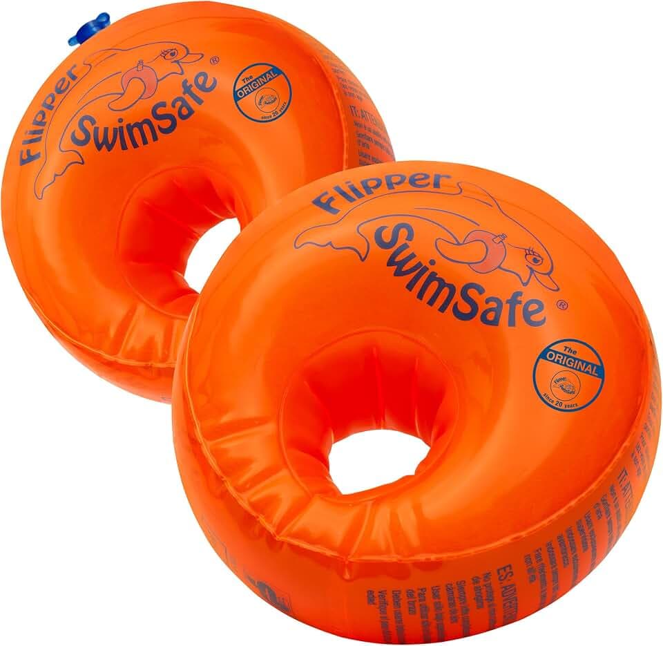 Flipper SwimSafe - Schwimmhilfe für Kleinkinder, Schwimmflügel mit unzerbrechlichem PE-Schaumkern zum Schwimmen Lernen