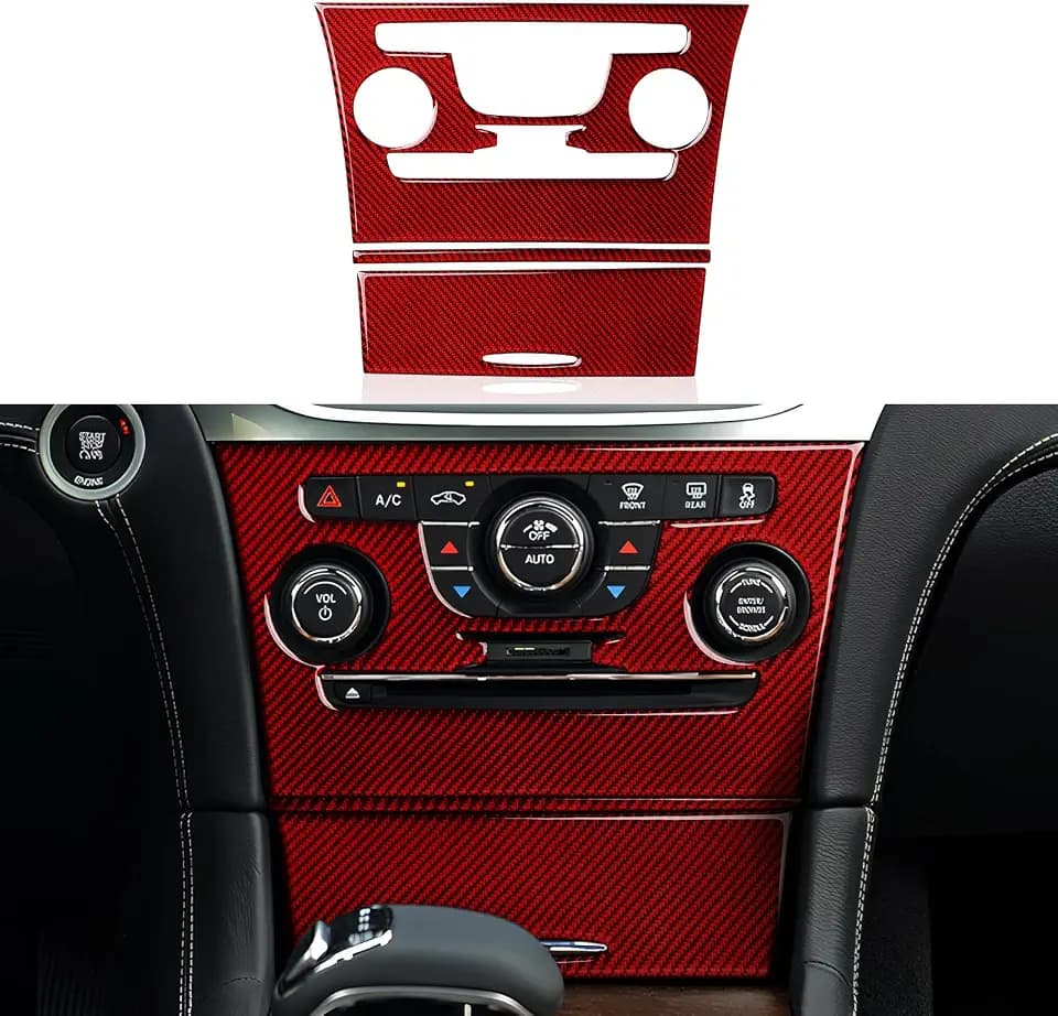 Car Air Conditioning A/C Panel Decals for 2011-2014 Chrysler 300 / 300C / 300S / Limited/Base Accessories Carbon Fiber Stickers