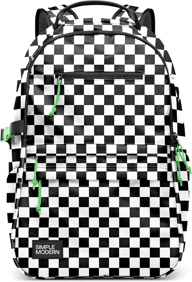 Simple Modern Kids Backpack for School | 20L Laptop Backpack | Checkered