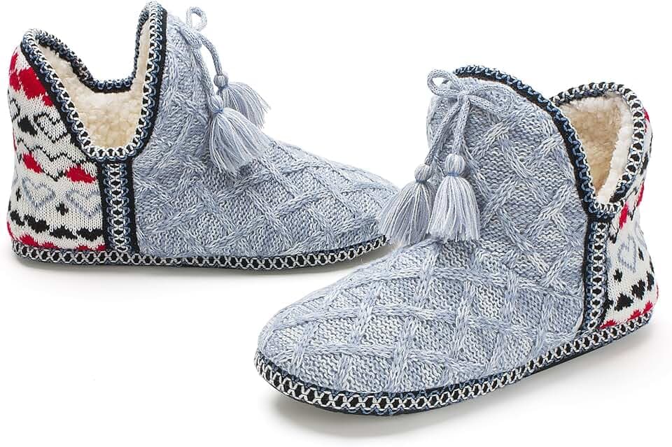 Cozylook Women’s Boot Slippers Warm Fuzzy Indoor Slippers Non Slip