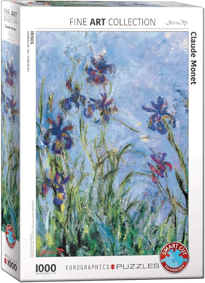 Eurographics 1000 Teile - Schwertlilien von Claude Monet, 48x68cm, Purpur