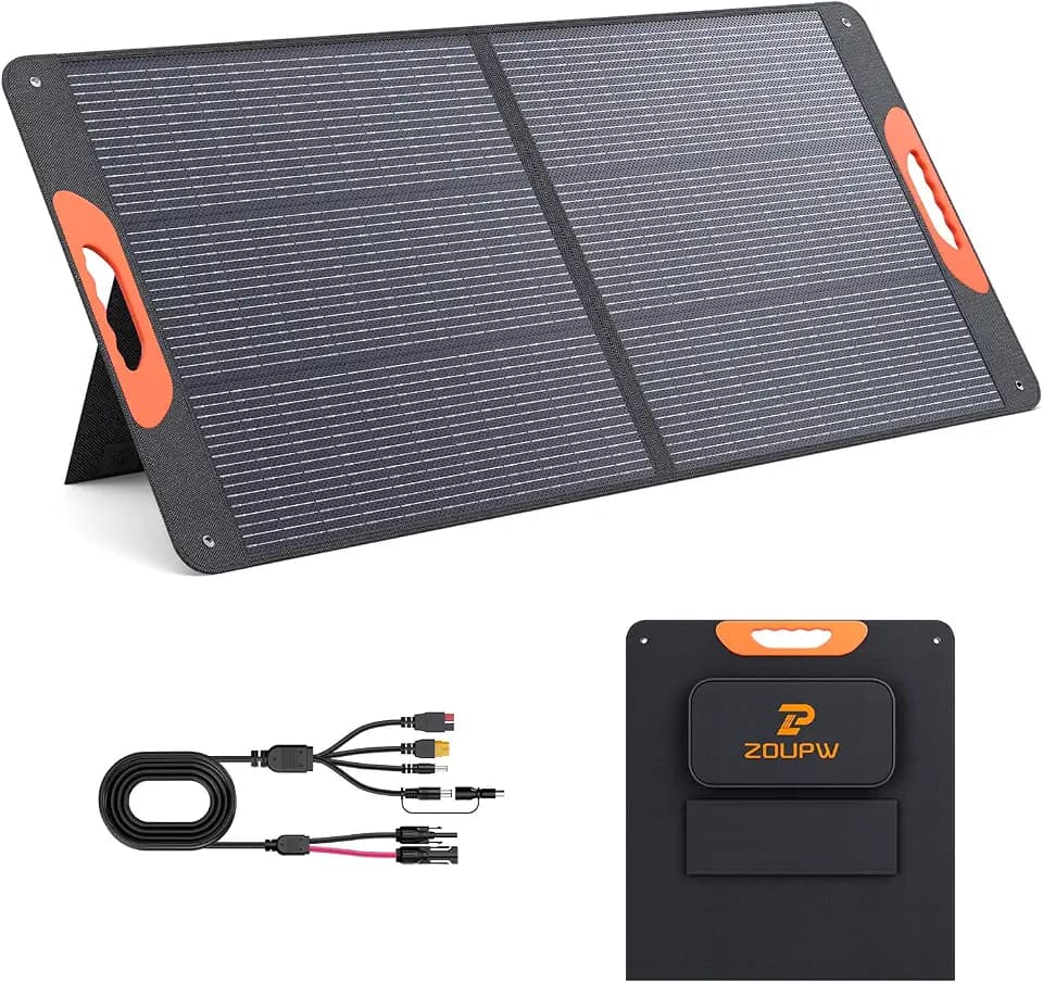 ZOUPW 110 Watt Portable Solar Panel for Power Station,25.6% Efficiency