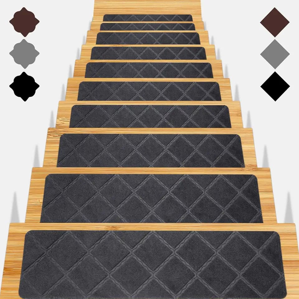 Stair Treads for Wooden Steps 15pcs 8x30in Non-Slip Stairs Carpet Runner