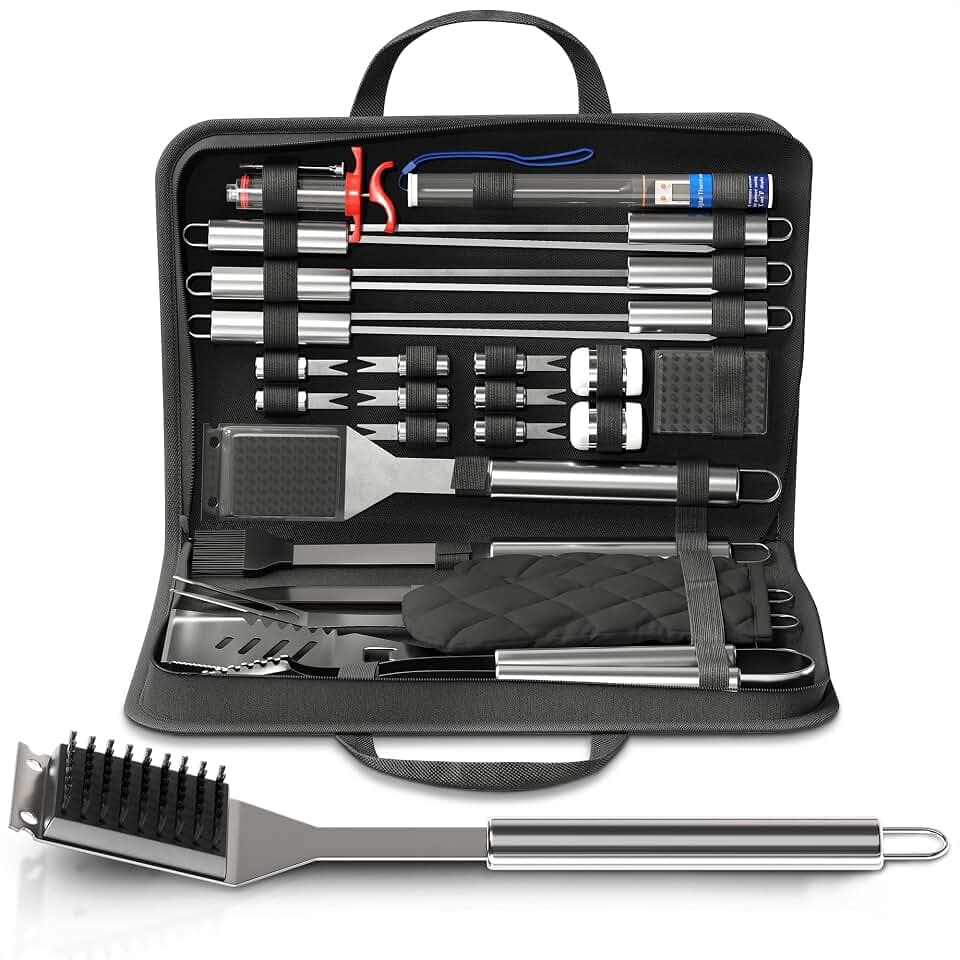 27 Pcs Grill Set, Outdoor Grill, Stainless Steel Tools with Case