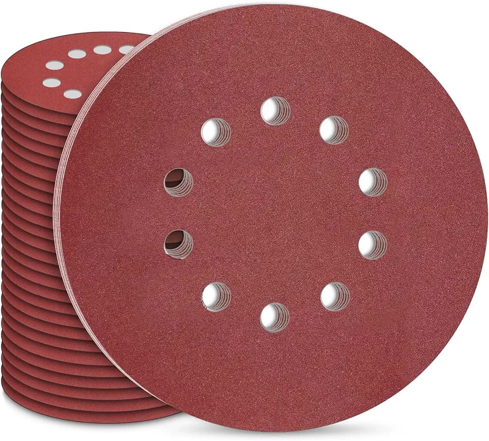 STEBRUAM 30 Stück Schleifpapier 225mm Klett 10 Loch Körnung P180